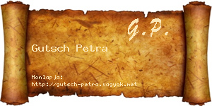 Gutsch Petra névjegykártya